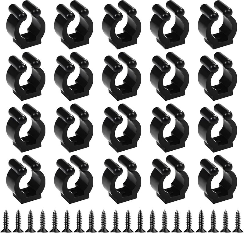 OXDFK 20 PCS Fishing Rod Clips, Wall Mounted Fishing Rod Holders, Billiards Snooker Cue Locating Clip Holder, for Fishing-Rods Billiards Cues Storage Rack - Image 1